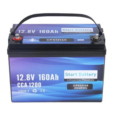qualidade Bateria LiFePO4 12V 160Ah 1200CCA Bluetooth 2048Wh Mega Capacidade Solar e Bateria de Lítio de Ciclo Profundo para Sistemas Marítimos e de Backup Off-Grid fábrica