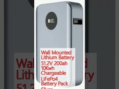 Bateria de lítio montada na parede 51.2V 200ah 10Kwh Bateria recarregável LiFePo4 Sliver